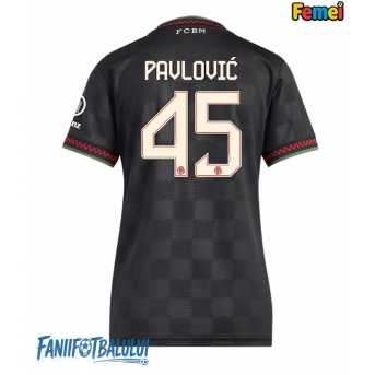 Bayern Munich Aleksandar Pavlovic #45 Tricou Fotbal Replică 2025-26 Femei Treilea